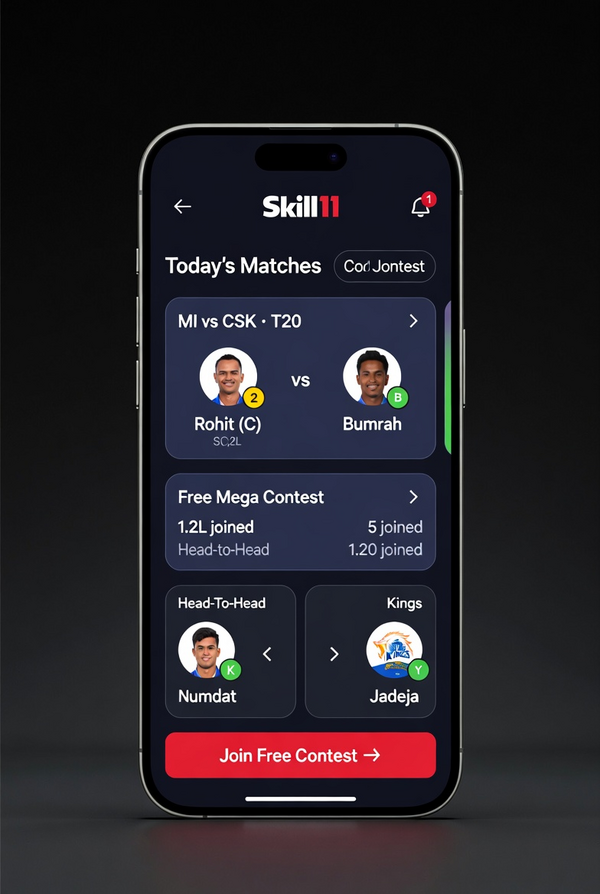 Skill11 Fantasy Cricket App Screenshot